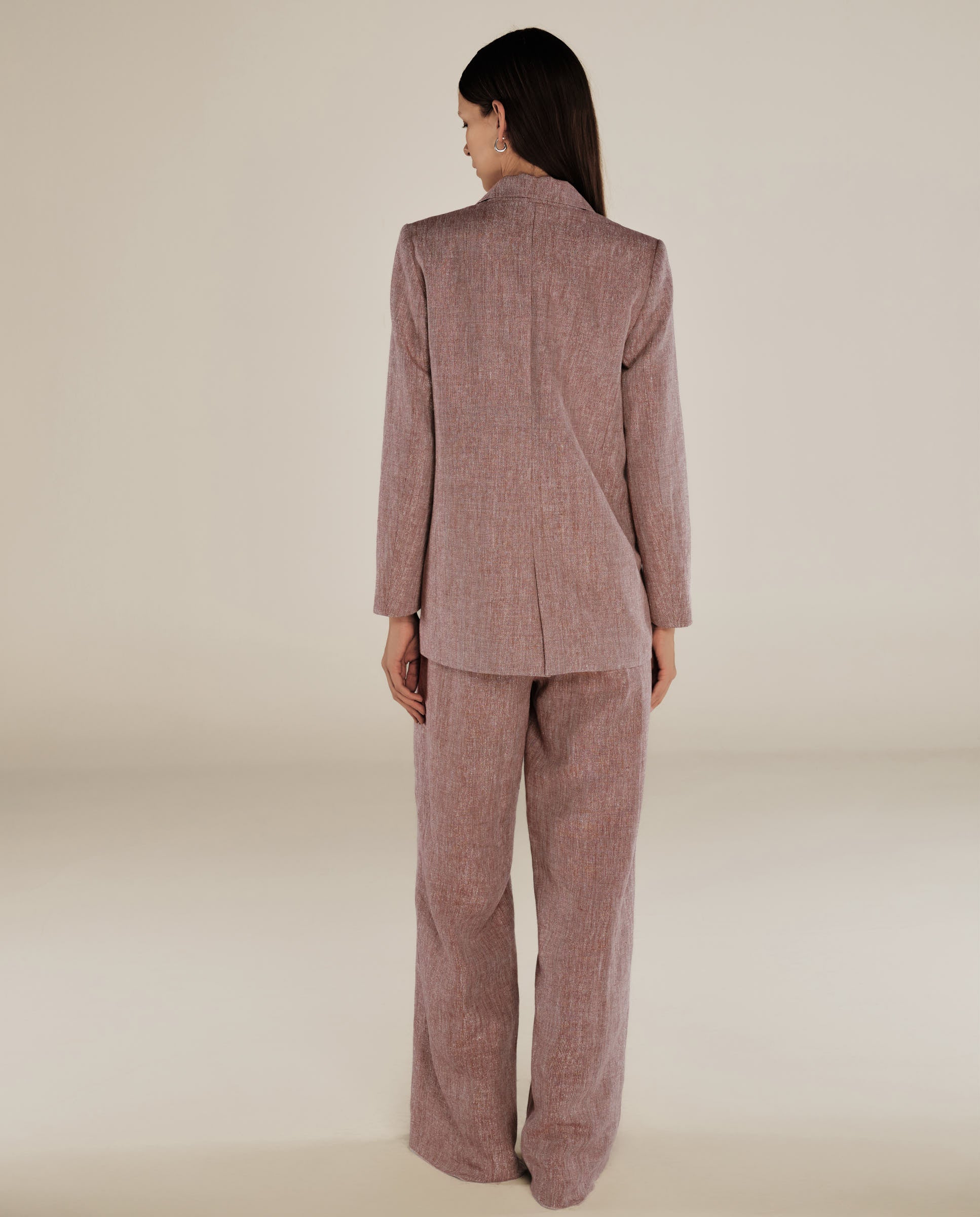CANNES | Metallic Bronze Relaxed Fit Structured Blazer - Image 4