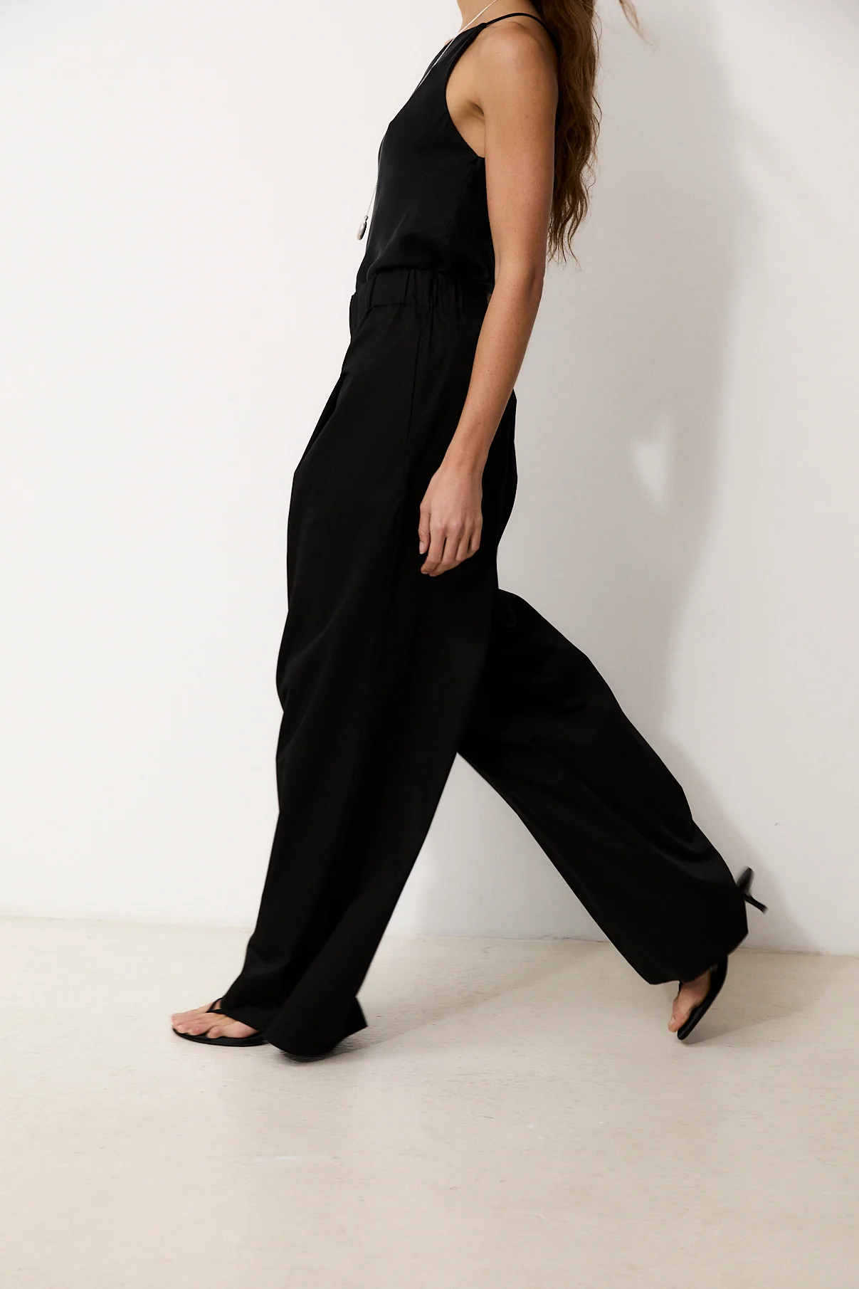 CELIA | Black Poplin Trousers - Image 2