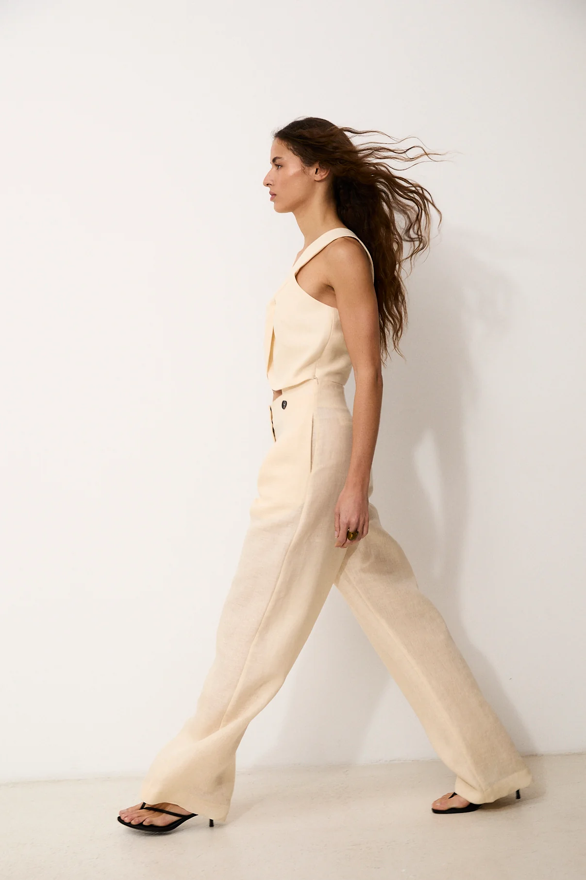 INDIANA | Ecru 100% Linen Top - Image 4