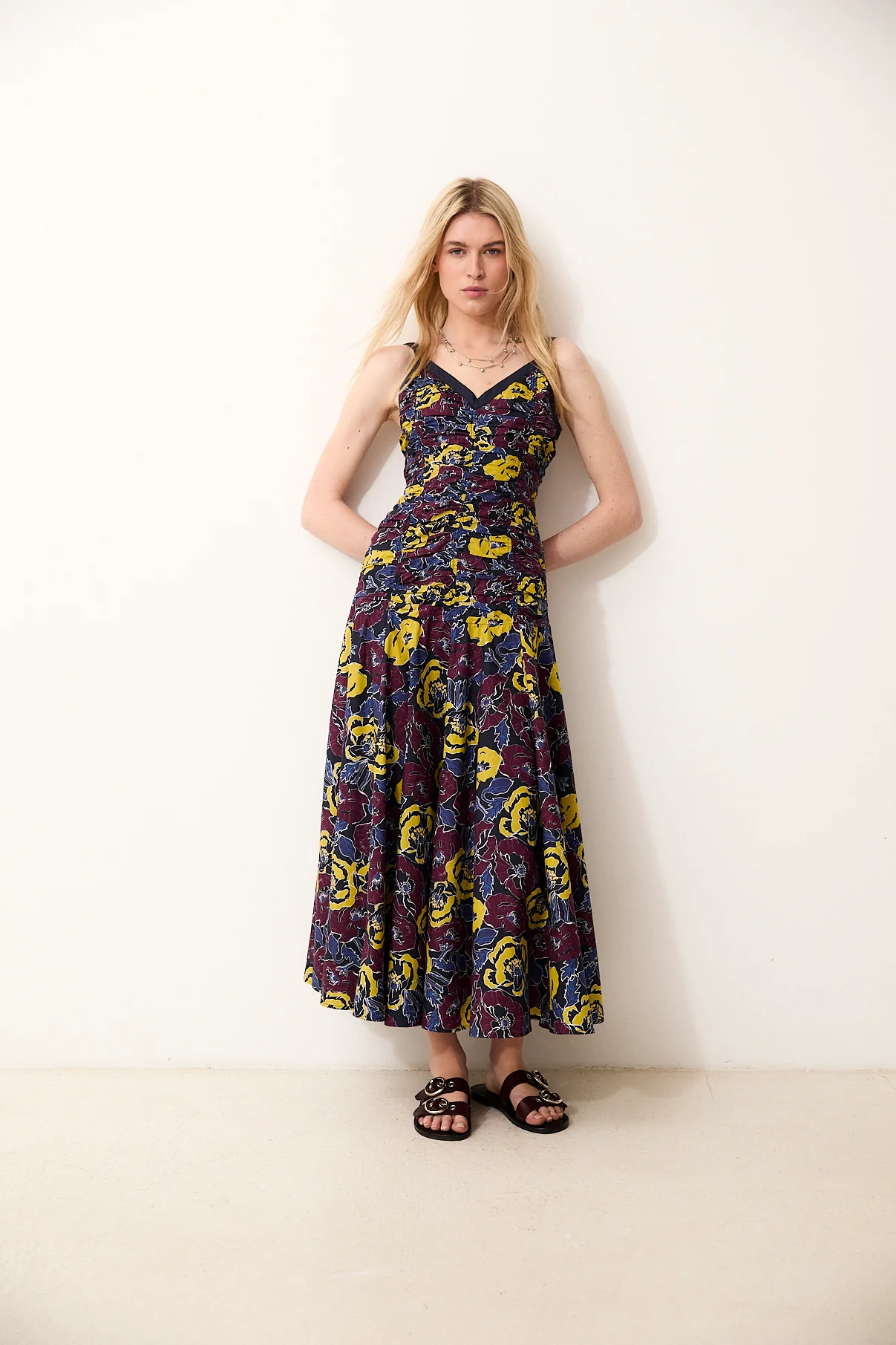MORRIS | Blue Cotton Floral Dress