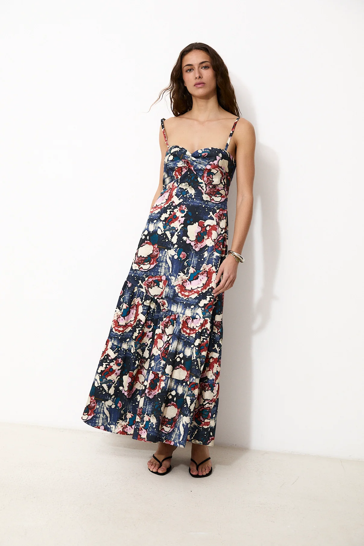 PETAL HAZE | Italian Fabric Bustier Midi Dress