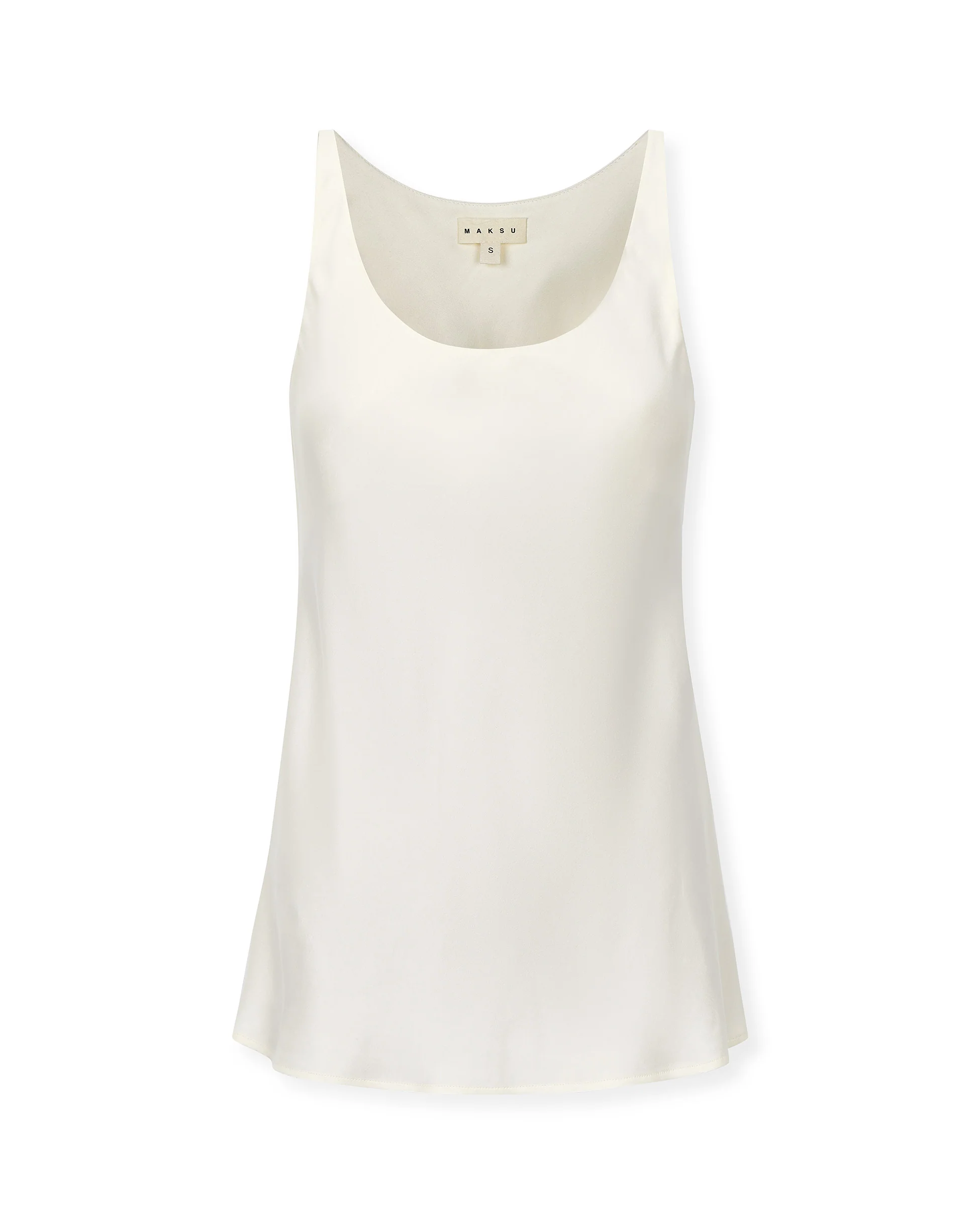 THYSSEN | Ecru Cupro Sleeveless Top